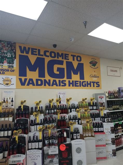 Mgm liquor - Sunday11:00am - 6:00pm. 651-488-6685. 1149 Larpenteur Ave. WestRoseville, MN 55113. About MGM Roseville. Under New Ownership!!!, Store Owner. roseville@mgmwineandspirits.com. MGM Wine & Spirits is a locally owned and operated business with over 32 franchise locations throughout Central Minnesota. We have been …